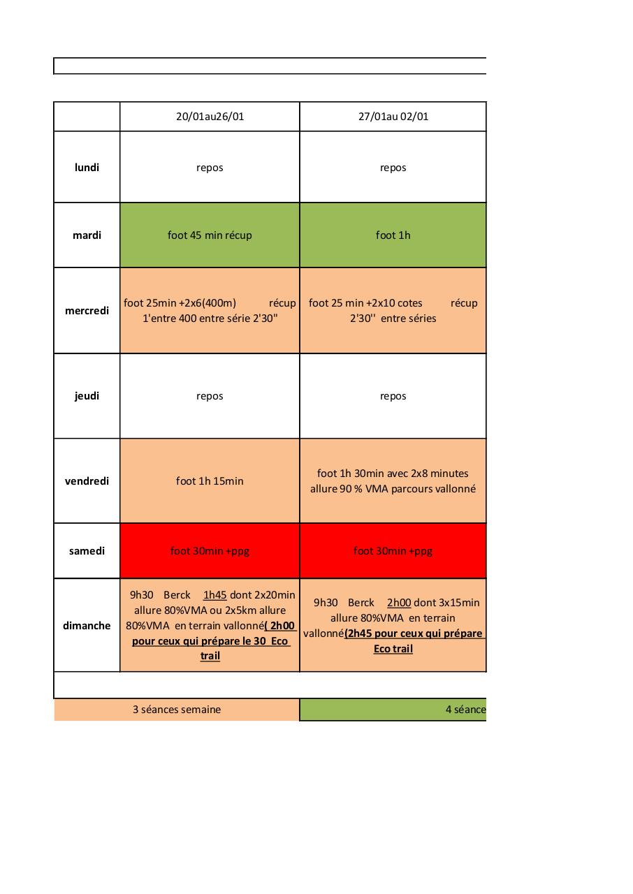 plan entraînement trail 20 km